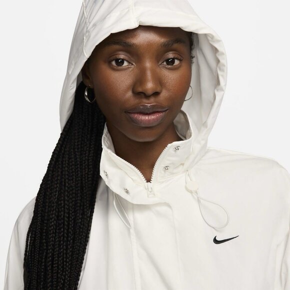 NEW Nike Sportswear Essential Trench Coat White Lightweight Womens L FN2843-133 - Picture 3 of 6